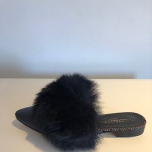Max Mara Weekend Furry Mule Slides